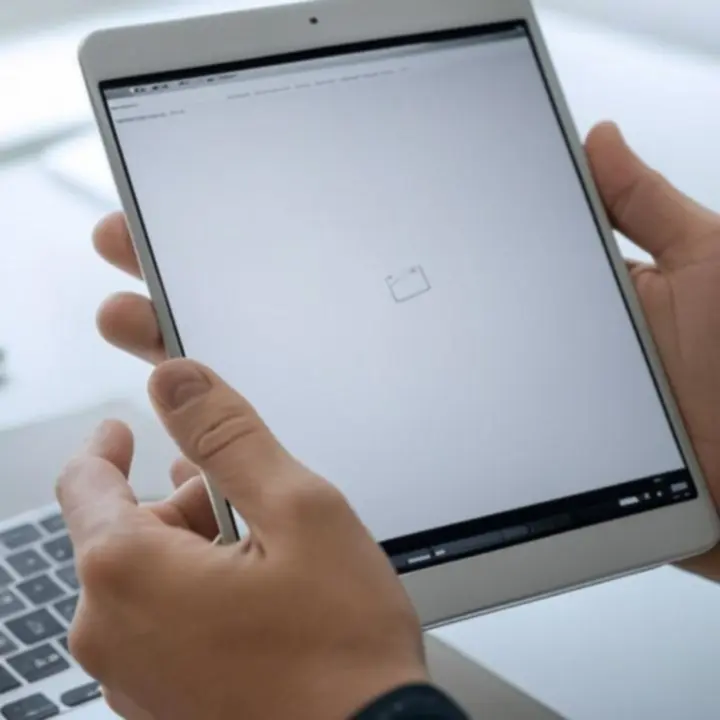 Digitális esettanulmány prezentáció tablet képernyőn
